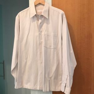 Light pink/beige men’s button down dress shirt.